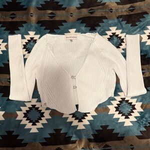 Willow White Ribbed Knitwear